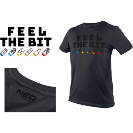 T-Shirt Mit Aufdruck, Feel The Bit, Größe L 81-641-L