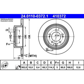 ATE Bremsscheibe Jeep Hinterachse Compass/Patriot 2.0-2.4 4x4 07- Le/Pr 24.0110-0372.1 ATE Bremsscheibe Jeep Hinterachse Compass/Patriot 2.0-2.4 4x4 07- Le/Pr 24.0110-0372.1