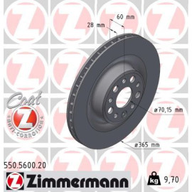ZIMMERMANN Bremsscheibe 550.5600.20