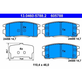 Bremsbelagsatz Opel T. Antara 06 13.0460-5788.2