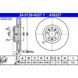 Bremsscheibe Citroen P. C5/C6 2.0-3.0Hdi 09 24.0130-0227.1