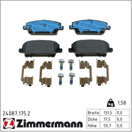 ZIMMERMANN Bremsbeläge 24087.175.2