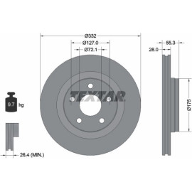 Bremsscheibe Jeep P. Wrangler 2.8 Crd/3.6-3.8 07 92278803 Bremsscheibe Jeep P. Wrangler 2.8 Crd/3.6-3.8 07 92278803