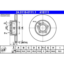 Bremsscheibe Vw P. T4 96-03 24.0118-0111.1 Bremsscheibe Vw P. T4 96-03 24.0118-0111.1