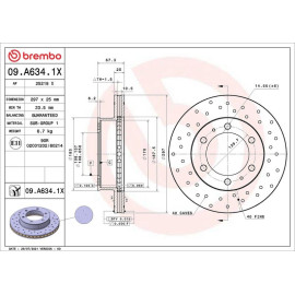 BREMBO Bremsscheibe XTRA VA 09.A634.1X