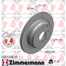 ZIMMERMANN Bremsscheibe 450.5206.20 ZIMMERMANN Bremsscheibe 450.5206.20