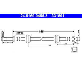 ATE Bremsschlauch 24.5169-0455.3 ATE Bremsschlauch 24.5169-0455.3