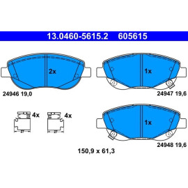 Bremsbelagsatz Toyota P. Avensis 2.2 D-4D 08-10 13.0460-5615.2