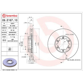 Bremsscheibe VA 09.E167.10 Bremsscheibe VA 09.E167.10