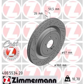 ZIMMERMANN Bremsscheibe 400.5534.20 ZIMMERMANN Bremsscheibe 400.5534.20