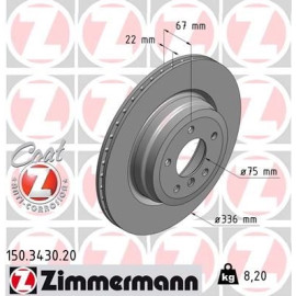 ZIMMERMANN Bremsscheibe 150.3430.20 ZIMMERMANN Bremsscheibe 150.3430.20