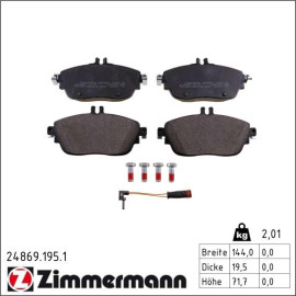 ZIMMERMANN Bremsbeläge 24869.195.1