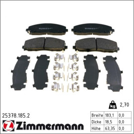 ZIMMERMANN Bremsbeläge 25378.185.2