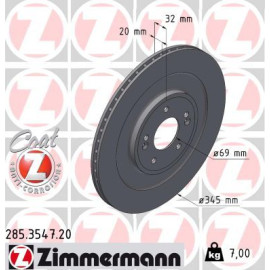ZIMMERMANN Bremsscheibe 285.3547.20
