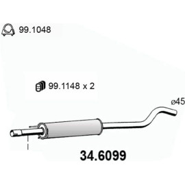Mittelschalldämpfer 34.6099
