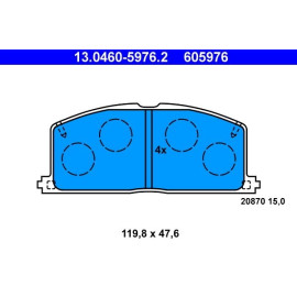 ATE Bremsbelagsatz 13.0460-5976.2 ATE Bremsbelagsatz 13.0460-5976.2