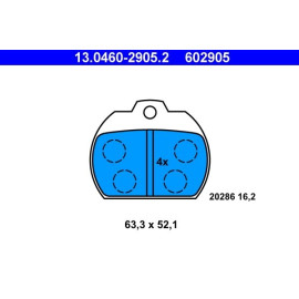ATE Bremsbelagsatz 13.0460-2905.2 ATE Bremsbelagsatz 13.0460-2905.2