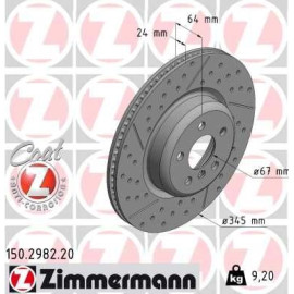 ZIMMERMANN Bremsscheibe 150.2982.20 ZIMMERMANN Bremsscheibe 150.2982.20