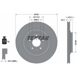 Textar Bremsscheibe 92160403 Textar Bremsscheibe 92160403