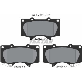 Bremsbelagsatz Toyota P. Land Cruiser 10 2402403
