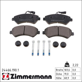 ZIMMERMANN Bremsbeläge 24466.190.1