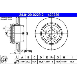 Bremsscheibe Bmw T. 5 2.0-3.0 10 24.0120-0229.2 Bremsscheibe Bmw T. 5 2.0-3.0 10 24.0120-0229.2