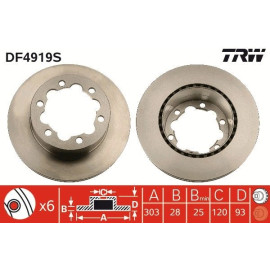 Bremsscheibe Db T. Sprinter 06 DF4919S