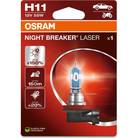 H11 12V 55W PGJ19-2 NIGHT BREAKER LASER +150% 1 Stück H11 12V 55W PGJ19-2 NIGHT BREAKER LASER +150% 1 Stück