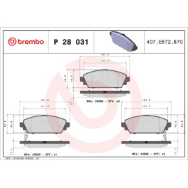 BREMBO Bremsklötze VA P 28 031