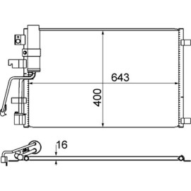 Kondensator, Klimaanlage AC 607 001S