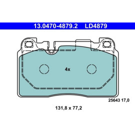 Bremsbelagsatz Audi P. A7/Q5 1.8-4.0 08- Keramik 13.0470-4879.2