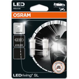 Osram LEDriving® SL ~W2.3W W2x4.6d 0.25W 12V 6000K 25 lm White 2 St 2723DWP-02B