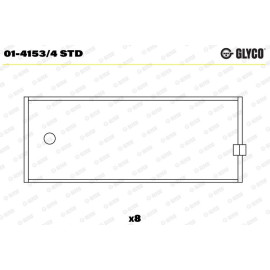 GLYCO Pleuellager 01-4153/4 STD