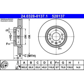 Bremsscheibe Opel P. Signum/Vectra 02- Power Disc 24.0328-0137.1 Bremsscheibe Opel P. Signum/Vectra 02- Power Disc 24.0328-0137.1