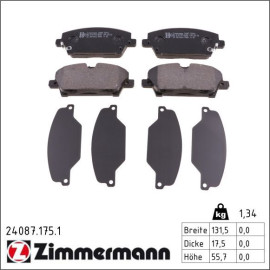 ZIMMERMANN Bremsbeläge 24087.175.1