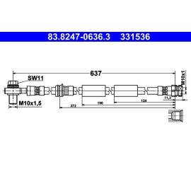 Bremsschlauch 83.8247-0636.3