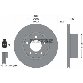 Bremsscheibe Bmw S. 1 (E81, E82, E82, E87), 3 (E90) 1.6I/2.0 11/03 92132805