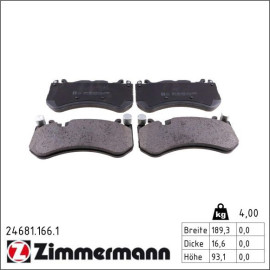 ZIMMERMANN Bremsbeläge 24681.166.1
