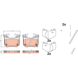 TRW Bremsbelagsatz GDB2520 TRW Bremsbelagsatz GDB2520