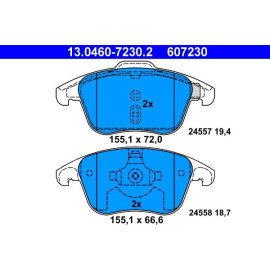 Bremsbelagsatz Peugeot P. 3008/5008 1,2-1,6/2,0 Hdi 09 13.0460-7230.2