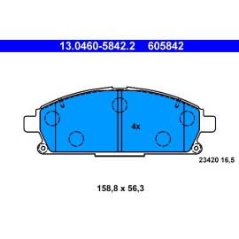 Bremsbelagsatz Nissan P. X-Trail 2,0-2,5 4X4 01-07 13.0460-5842.2