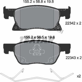Bremsbelagsatz Opel P. Astra K 1.0-1.6 15 2234201