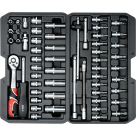 Steckschlüsselsatz Xs 1/4 Typ2 56-Tlg YT-14501