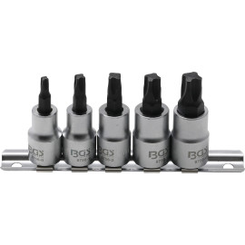 BGS Bit-Einsatz-Satz Antrieb Innenvierkant 10 mm (3/8 ) 4-kant Profil (für MTS-Mortorq) MTS0 - MTS04 5-tlg 9756