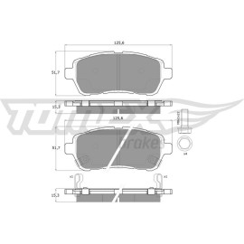 TOMEX brakes Bremsbelagsatz, Scheibenbremse TX 16-47