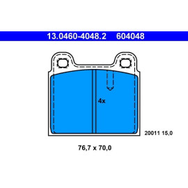 ATE Bremsbelagsatz 13.0460-4048.2 ATE Bremsbelagsatz 13.0460-4048.2