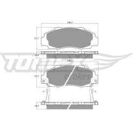 TOMEX brakes Bremsbelagsatz, Scheibenbremse TX 11-37