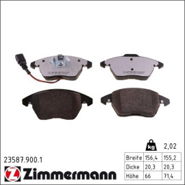ZIMMERMANN Bremsbeläge 23587.900.1