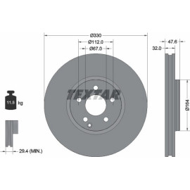 Bremsscheibe Db P. W211 5.0-5.5 4-Matic 03-09 92198805
