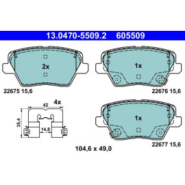 ATE Bremsbelagsatz 13.0470-5509.2 ATE Bremsbelagsatz 13.0470-5509.2